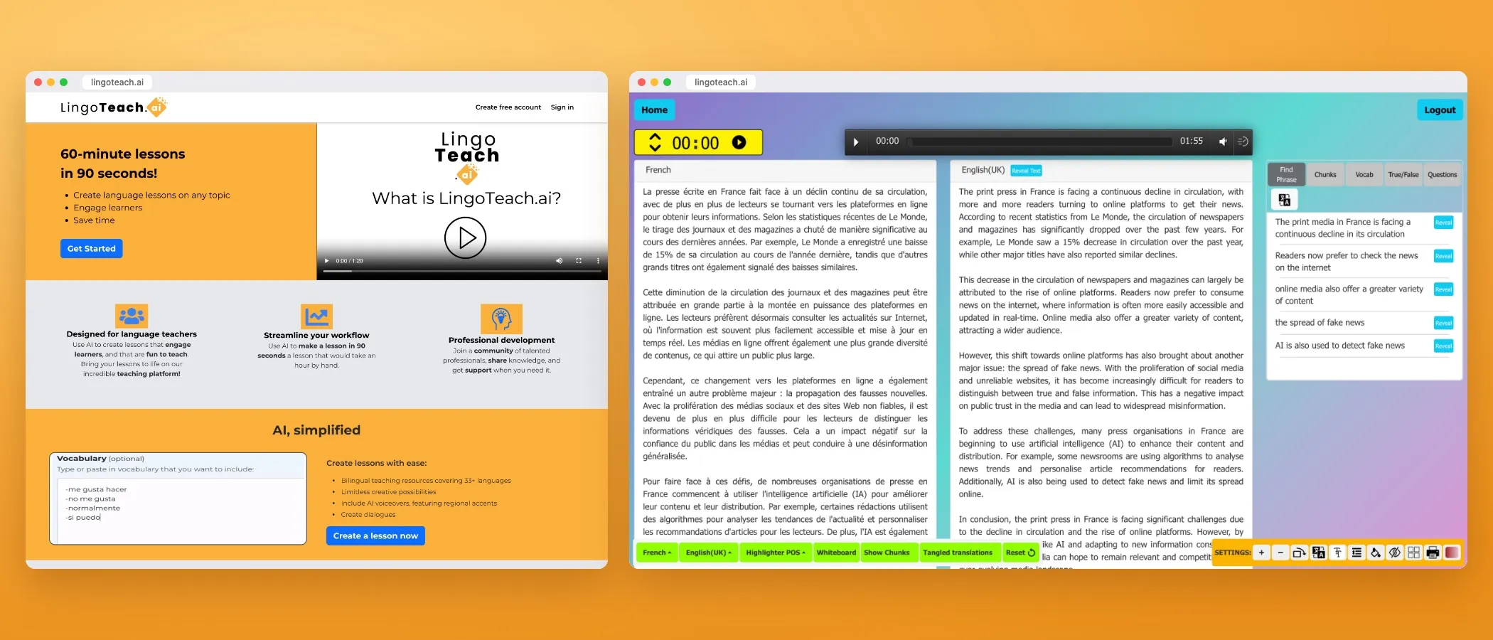 LingoTeach product screenshot 1